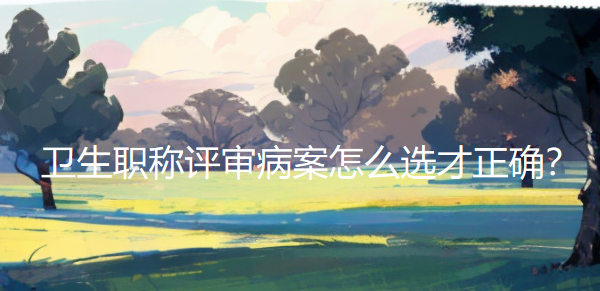 卫生高级职称评审申报：5份病案千万别胡乱选择，这4个坑一旦踩中肯定没戏！