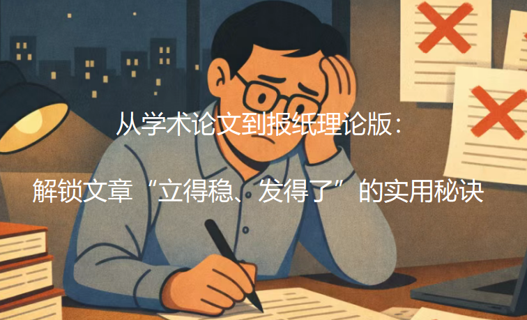 从学术论文到报纸理论版：解锁文章“立得稳、发得了”的实用秘诀