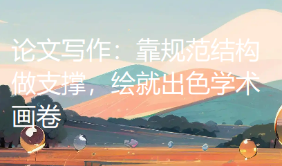 论文写作:靠规范结构做支撑,绘就出色学术画卷 论文写作:靠规范结构做支撑,绘就出色学术画卷