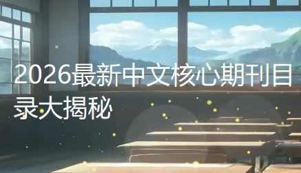 2026最新中文核心期刊目录大揭秘 | 7大类超全解析（北核/南核/CSCD/科核等），投稿必备收藏版