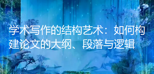 学术写作的结构艺术:如何构建论文的大纲、段落与逻辑 学术写作的结构艺术:如何构建论文的大纲、段落与逻辑