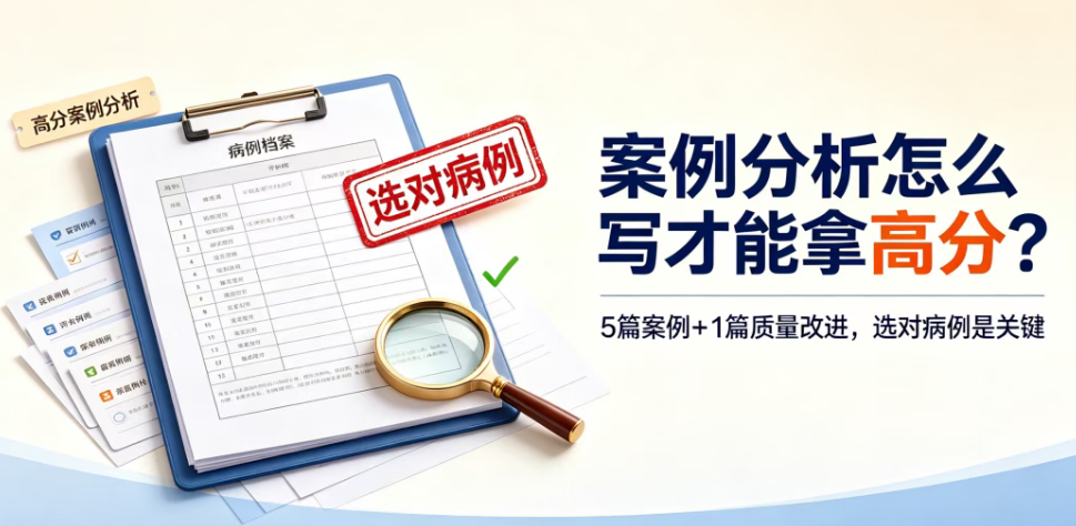 怎样撰写案例分析斩获高分?5篇案例搭配1篇质量改进,选好病例是关键 怎样撰写案例分析斩获高分?5篇案例搭配1篇质量改进,选好病例是关键